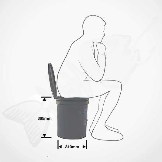 20L Portable Toilet Bucket & Seat for Outdoor & Camping