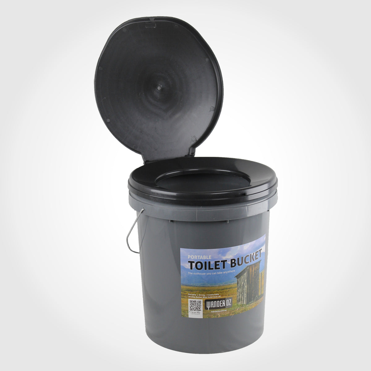 20L Portable Toilet Bucket & Seat for Outdoor & Camping