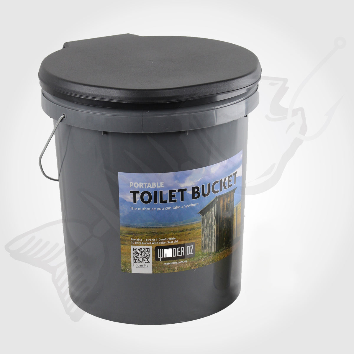 20L Portable Toilet Bucket & Seat for Outdoor & Camping
