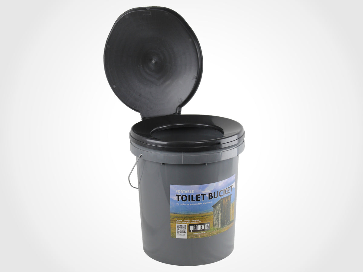 20L Portable Toilet Bucket & Seat for Outdoor & Camping