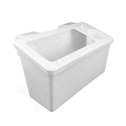 Tinnie Bait & Tackle Storage Bin - Boat Gunwale Box with Cup Holder