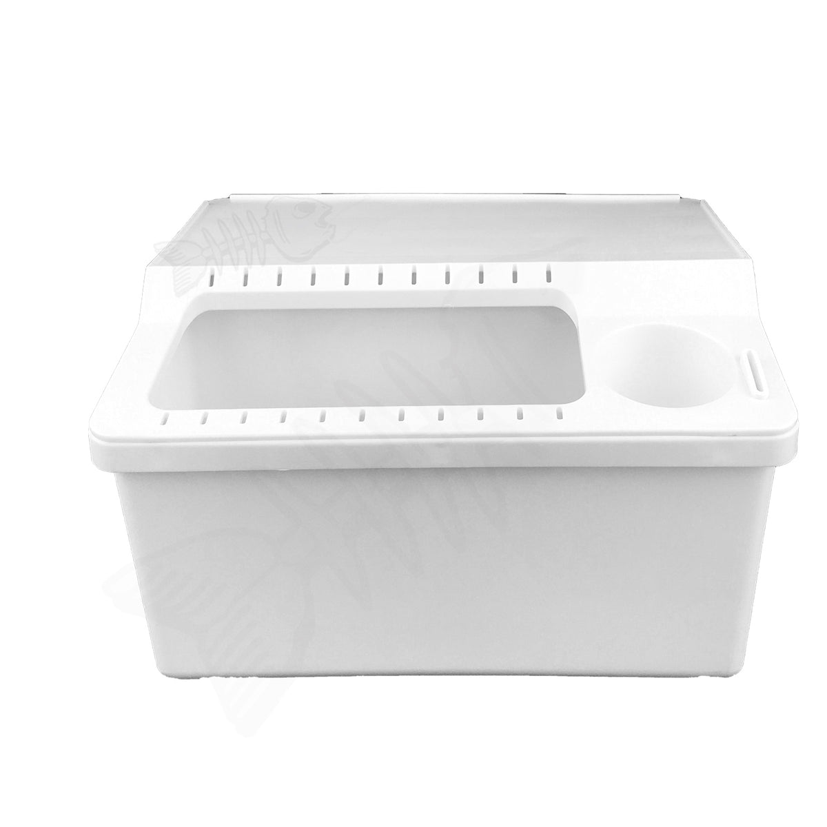 Tinnie Bait & Tackle Storage Bin - Boat Gunwale Box with Bait board