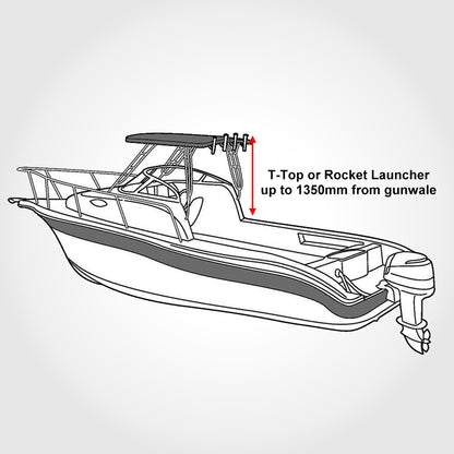 21-23FT Boat Cover Marine Grade 600D Trailerable Jumbo