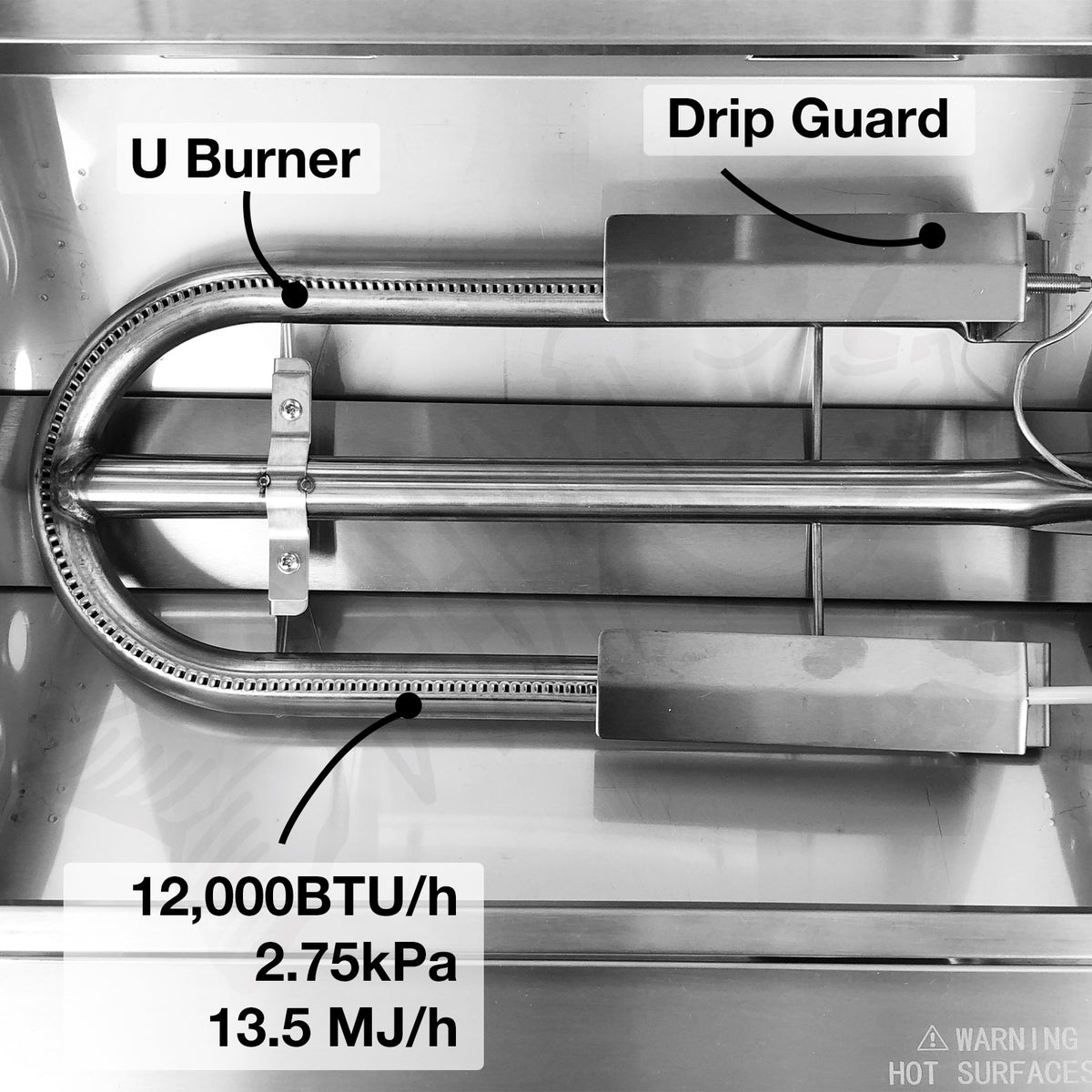 Portable 316 Marine Grade Stainless Steel BBQ with Tray & 1lb Bottle Adapter