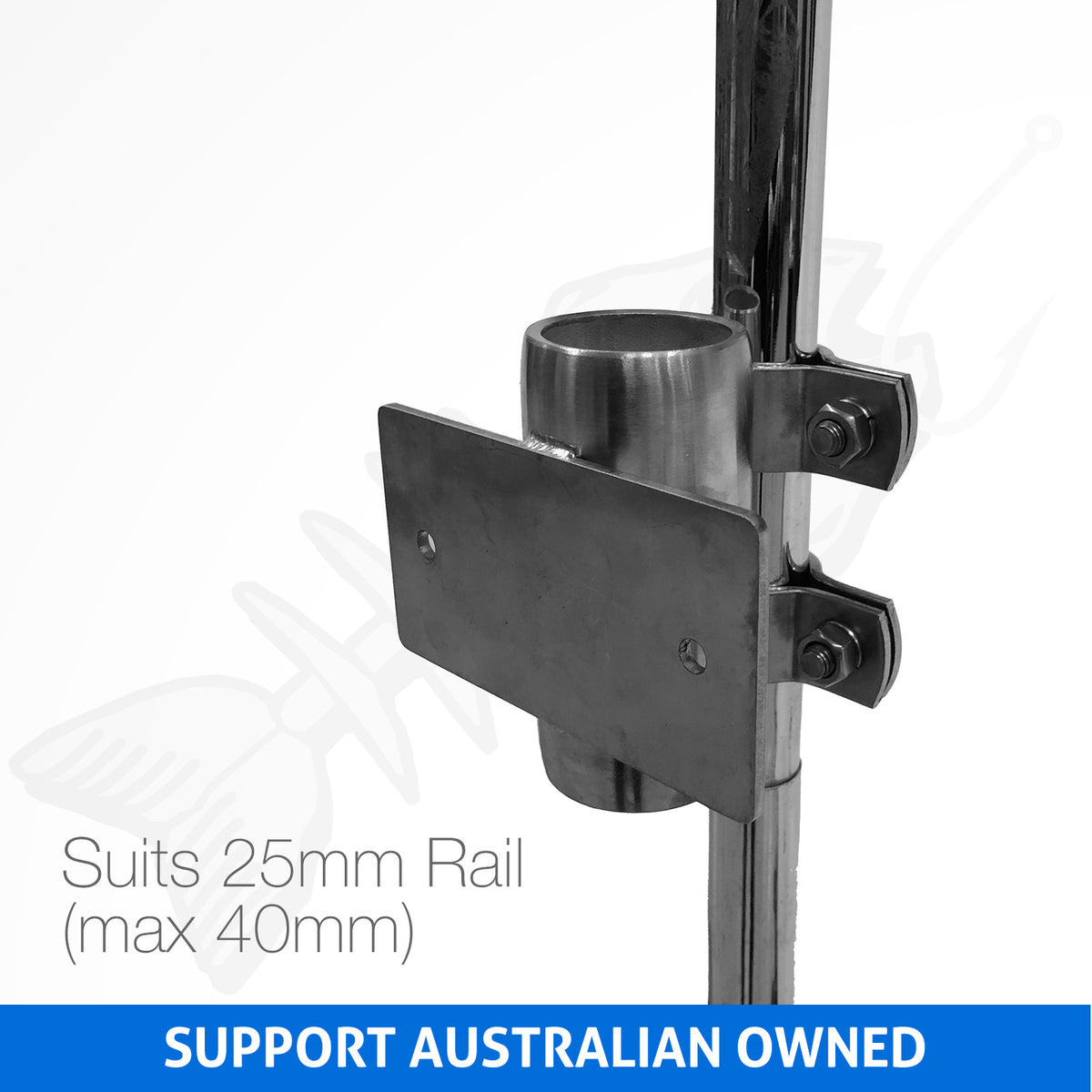 BBQ Rail & Rod Holder Mount Stand - Portable 316 Marine Rack NEW