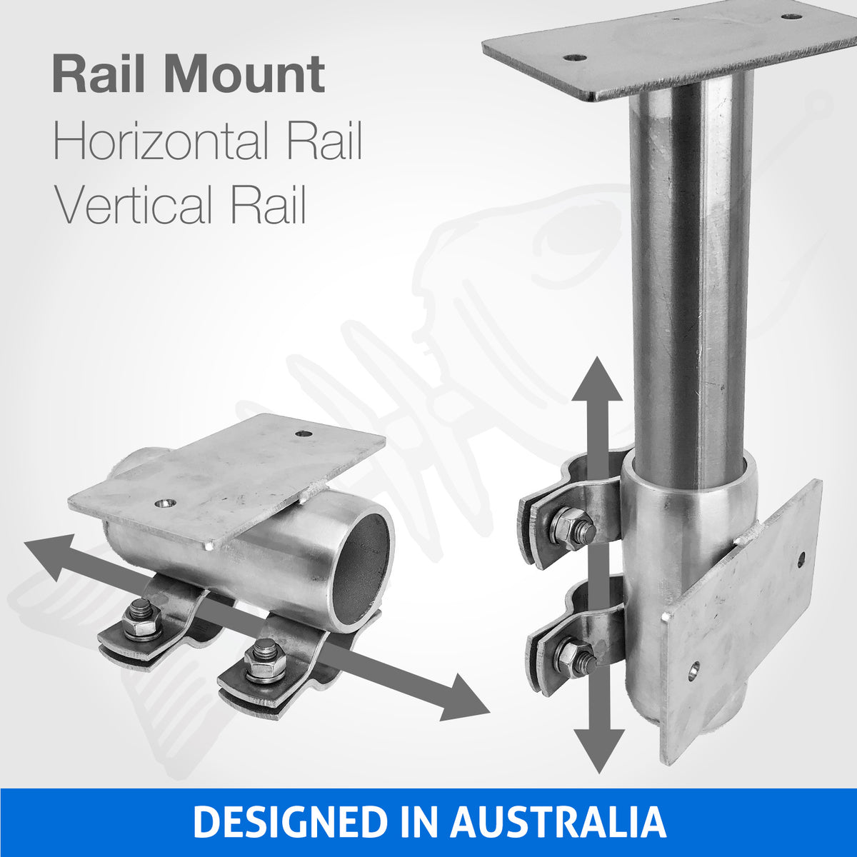 BBQ Rail & Rod Holder Mount Stand - Portable 316 Marine Rack NEW