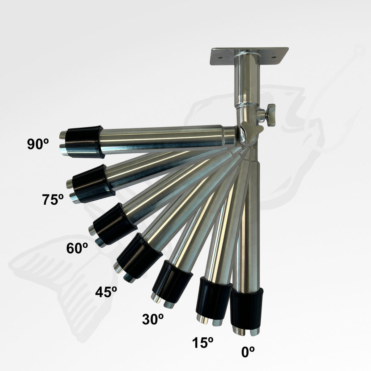 Rod Holder Adjustable Pivot Mount Adaptor - 316 Stainless