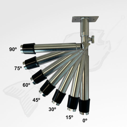 Rod Holder Adjustable Pivot Mount Adaptor - 316 Stainless