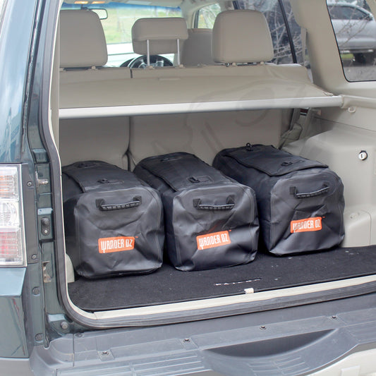 2 x Medium Duffle Bag Roof Rack Mount