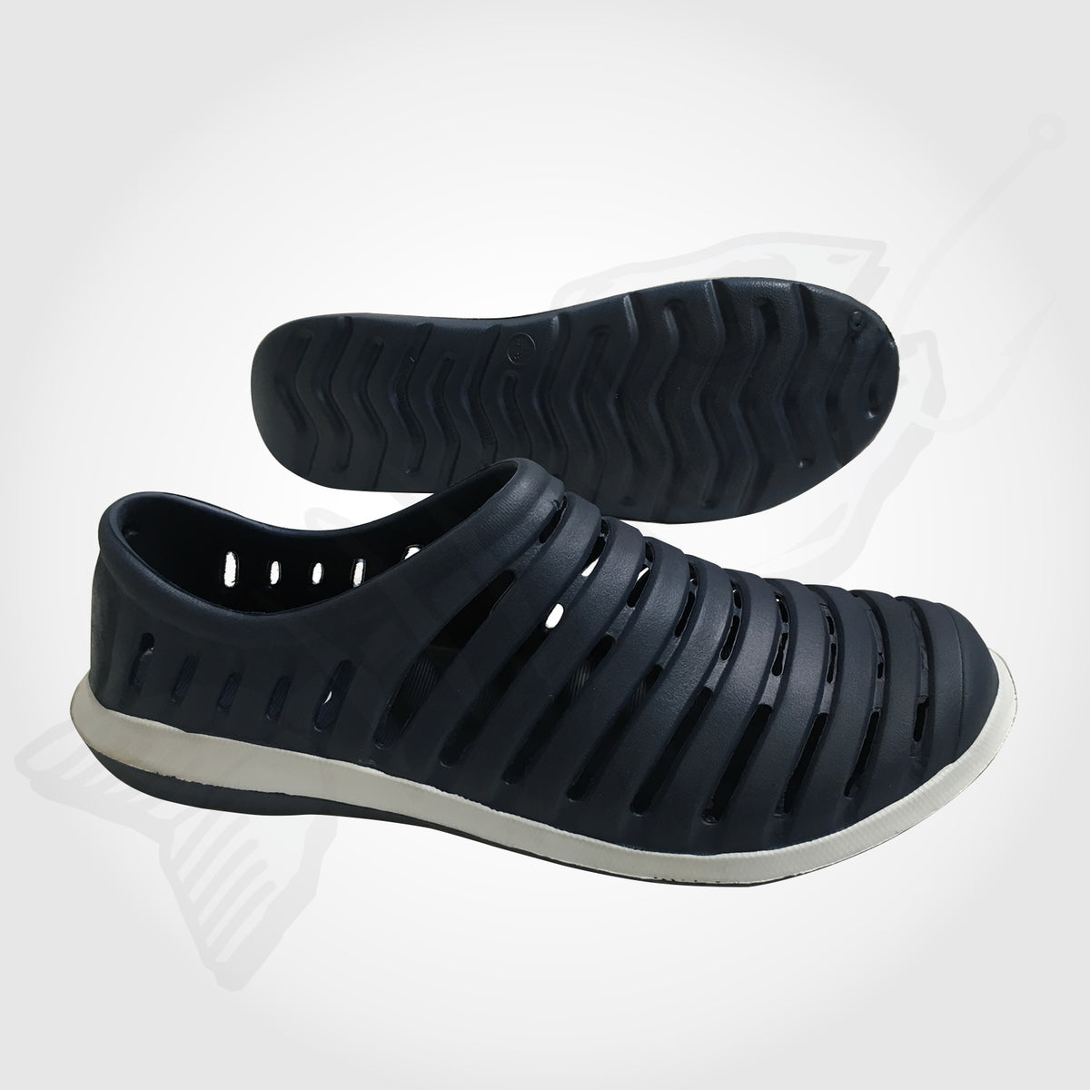 Beach Boat Shoe - Slip-on Clog Rock Garden Shoes - Blue/White