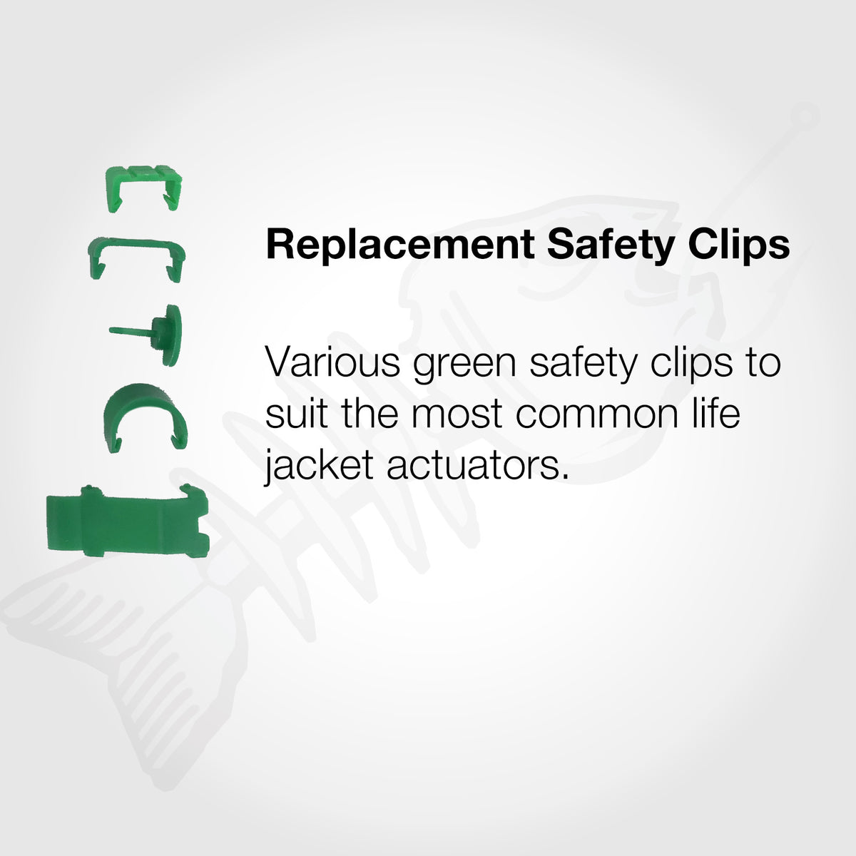 Recharge Kit - Co2 Gas Refill Cylinder with Clips for Life Jacket