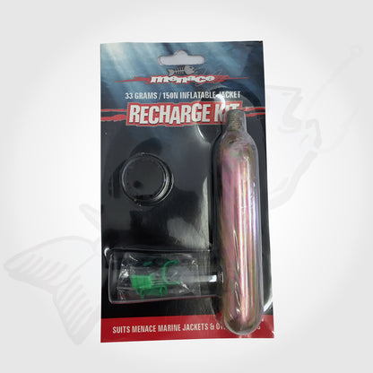 Recharge Kit - Co2 Gas Refill Cylinder with Clips for Life Jacket