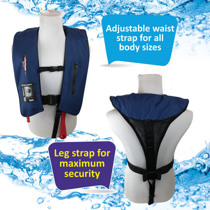 ADULT Inflatable Life Jacket Level 150 PFD Type 1 - BLUE AUTOMATIC