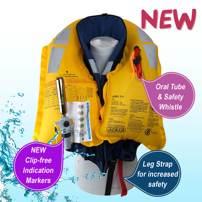 ADULT Inflatable Life Jacket Level 150 PFD Type 1 - BLUE AUTOMATIC