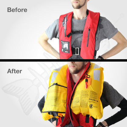 ADULT Inflatable Life Jacket Level 150 PFD Type 1 - RED AUTOMATIC