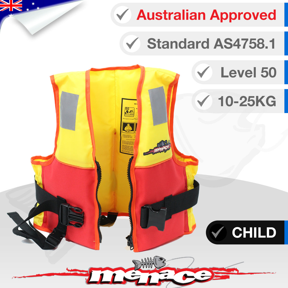 CHILD Level 50 Foam Life Jacket PFD Type 2 - Hercules