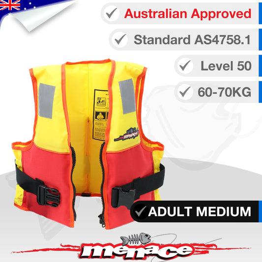 ADULT MEDIUM Level 50 Foam Life Jacket PFD Type 2 - Hercules