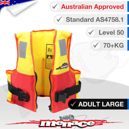 ADULT LARGE Level 50 Foam Life Jacket PFD Type 2 - Hercules