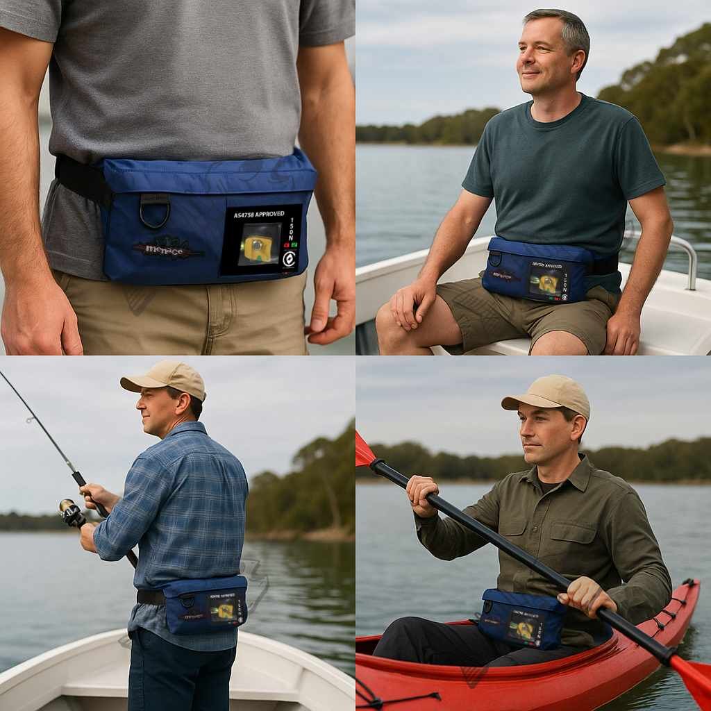 ADULT WAIST BELT Inflatable Life Jacket PFD Type 1 Level 150 - Bum Bag