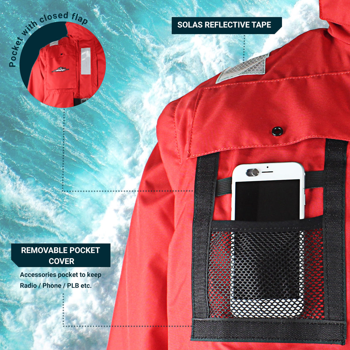 Premium All Weather Life Jacket Level 150 PFD Type 1 - Small