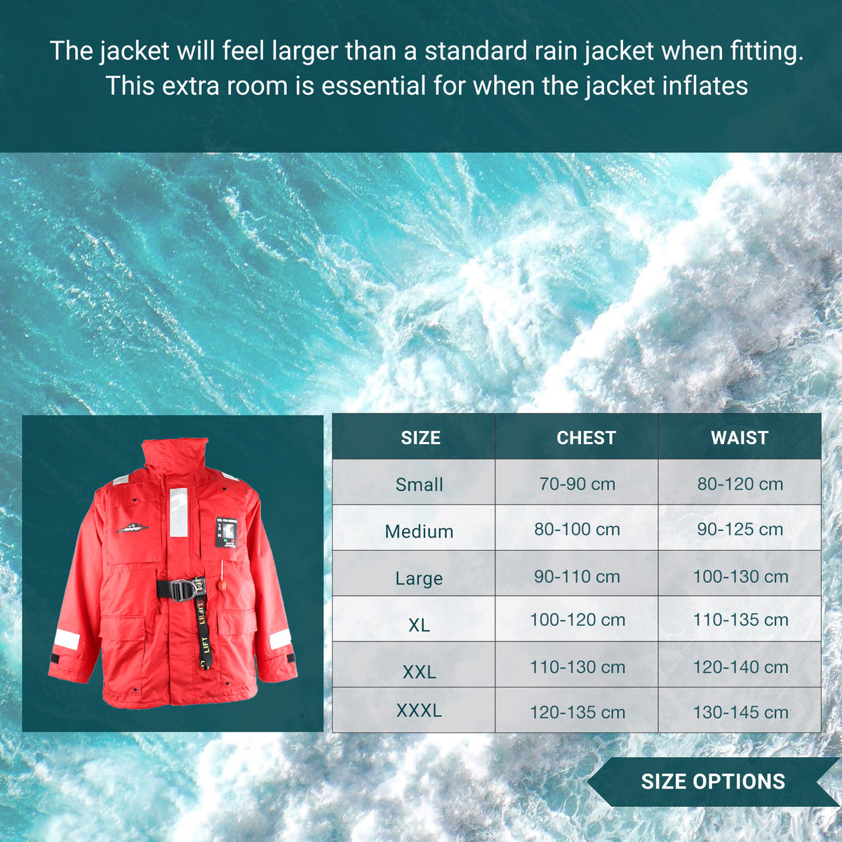 Premium All Weather Life Jacket Level 150 PFD Type 1 - Large