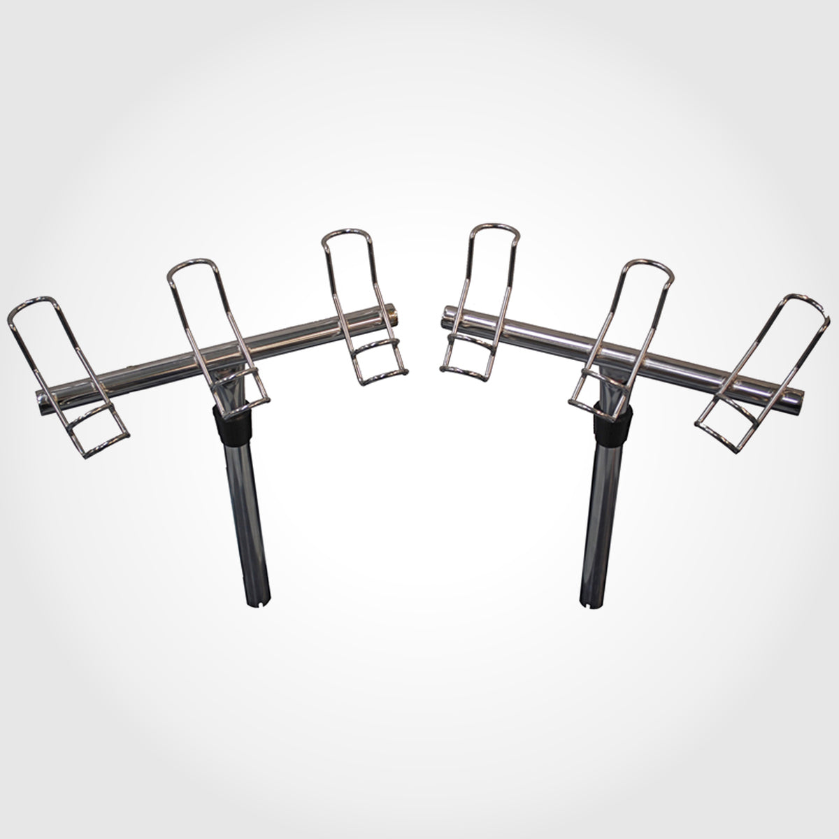 3 Way Boat Rod Holders - Starboard/Port Pair (double ring) ROD HOLDER Mount