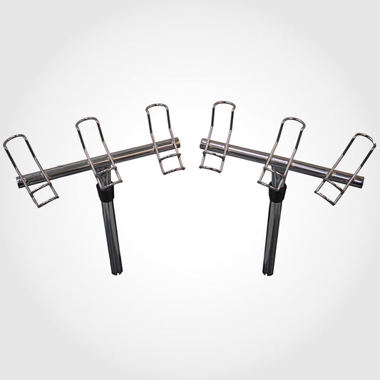 3 Way Boat Rod Holders - Starboard/Port Pair (double ring) ROD HOLDER Mount