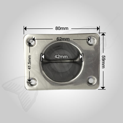 Boat Rod Holder - 316 Stainless Gimble Pins - Straight