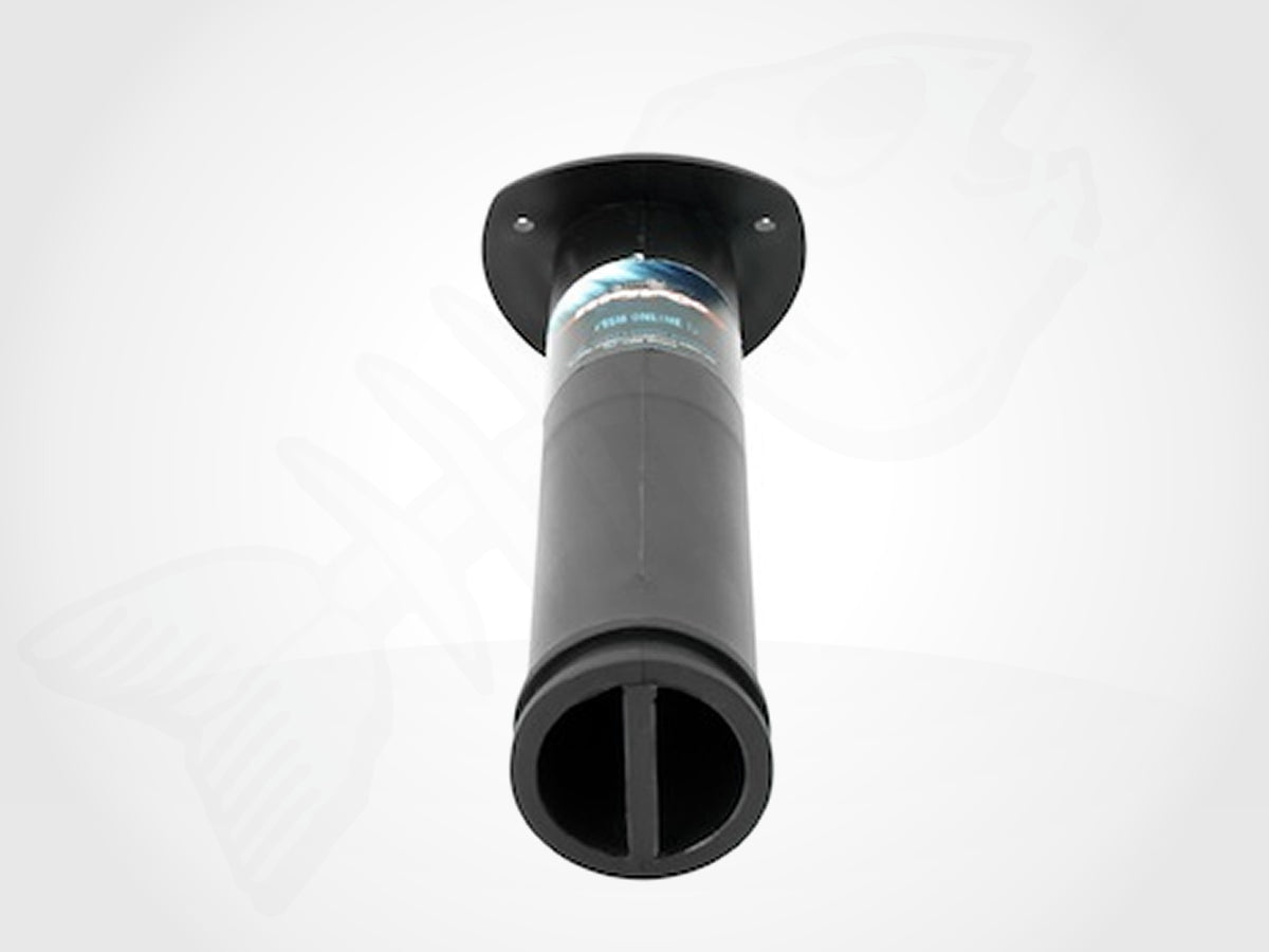 Flush Mount 30° ANGLED ROUND Boat Rod Holder - BLACK