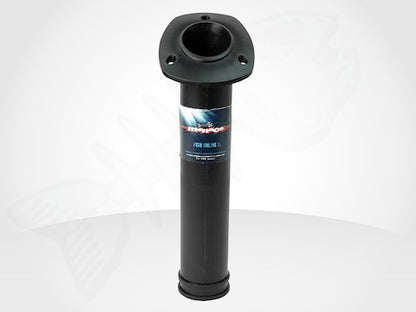 Flush Mount 30° ANGLED ROUND Boat Rod Holder - BLACK