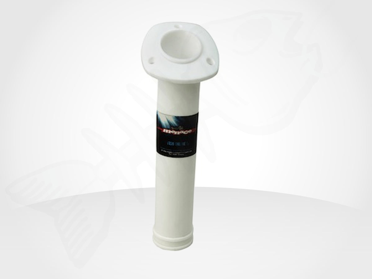 Flush Mount 30° ANGLED ROUND Boat Rod Holder - WHITE