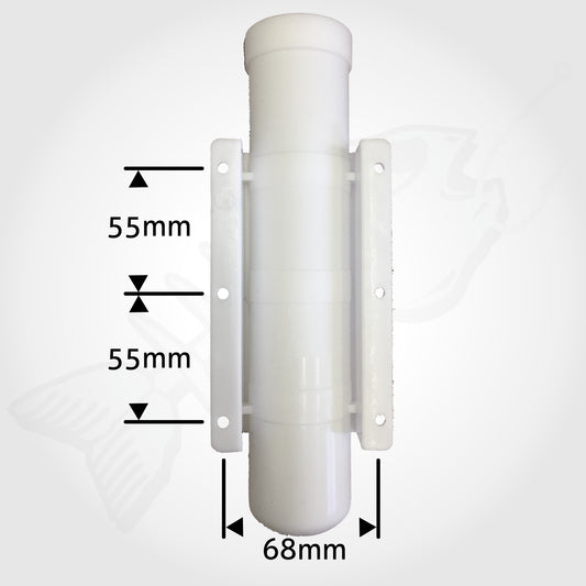 4 x SIDE MOUNT Boat Rod Holder - Straight WHITE