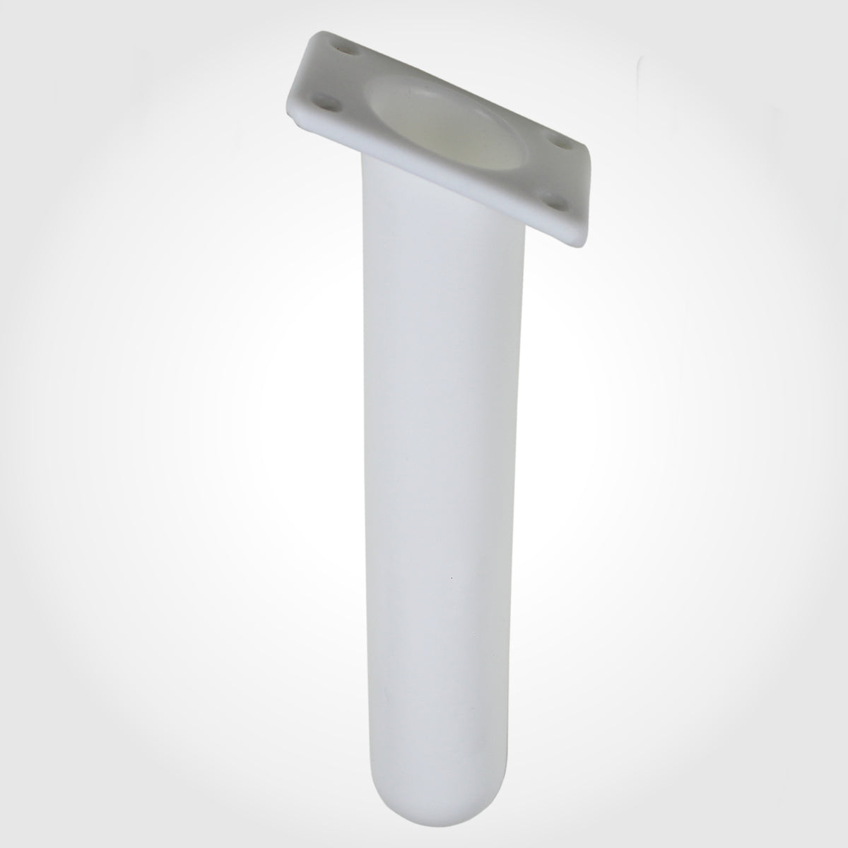 Flush Mount ANGLED SQUARE Boat Rod Holder - WHITE