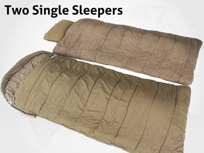 SUPER WARM Sleeping Bag - Single Double Twin Outdoor Camping - Thermal Winter Minus -15C XL